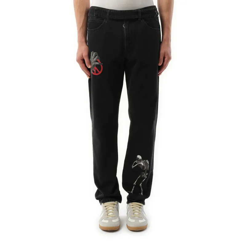 Slim 5 Pocket Jeans in Black sold by MARAIS