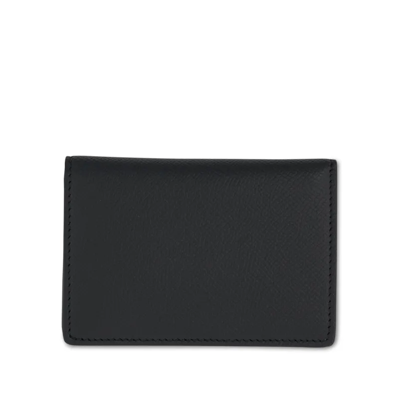Logo Printed Card Holder in Black sold by MARAIS