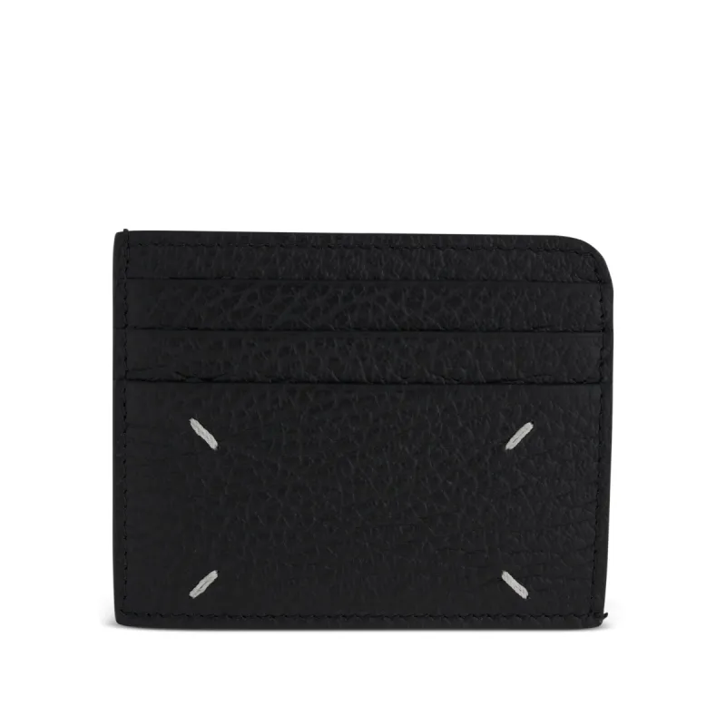 Four Stitches Card Holder in Black sold by MARAIS
