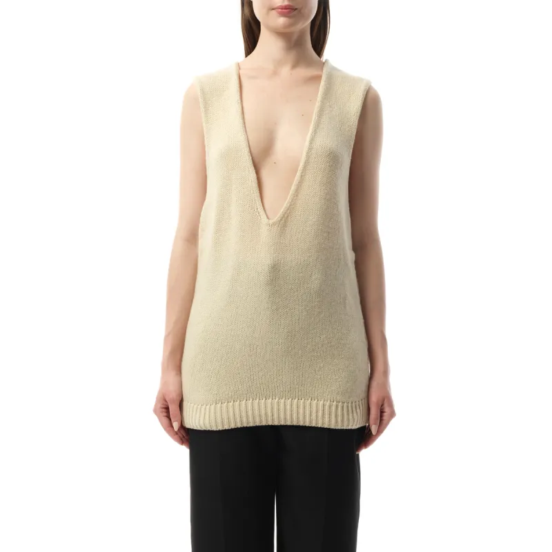 Knitted Top in Ivory sold by MARAIS