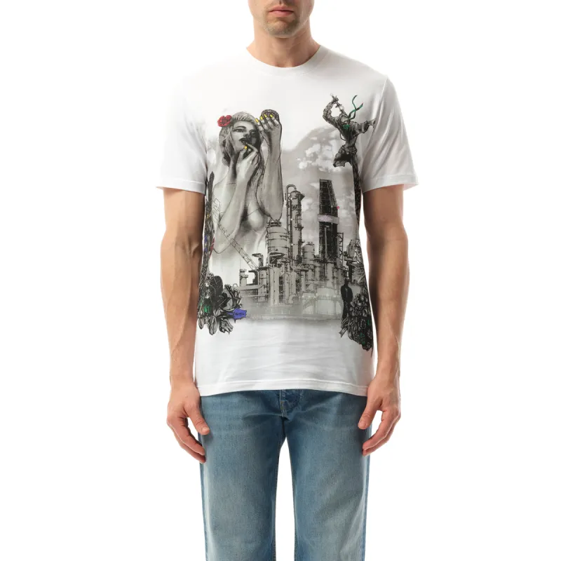 Reflnery T-Shirt in White made by Lanvin