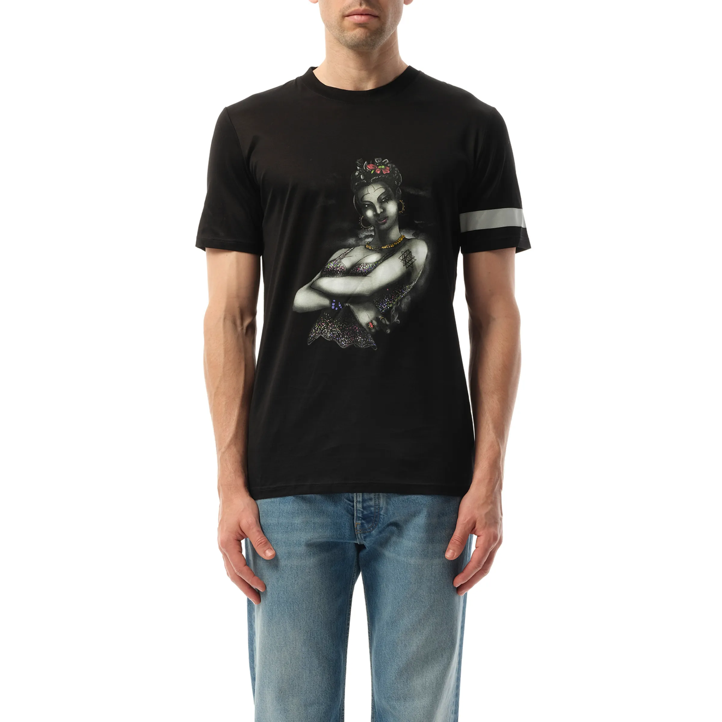 Placed T-Shirt in Black sold by MARAIS