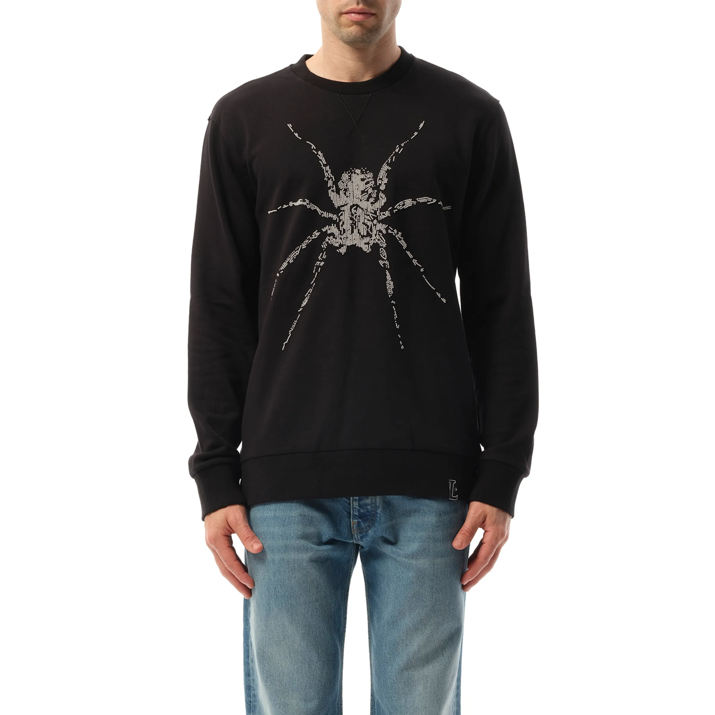 Spider Emb Sweatshirt in Black sold by MARAIS