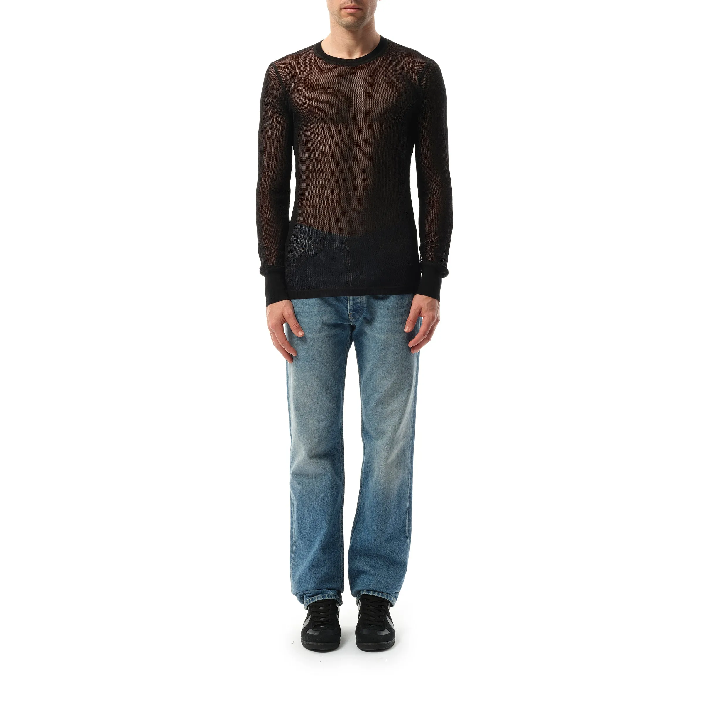 Net Stitch Sweatshirter in Black sold by MARAIS product image thumbnail 4