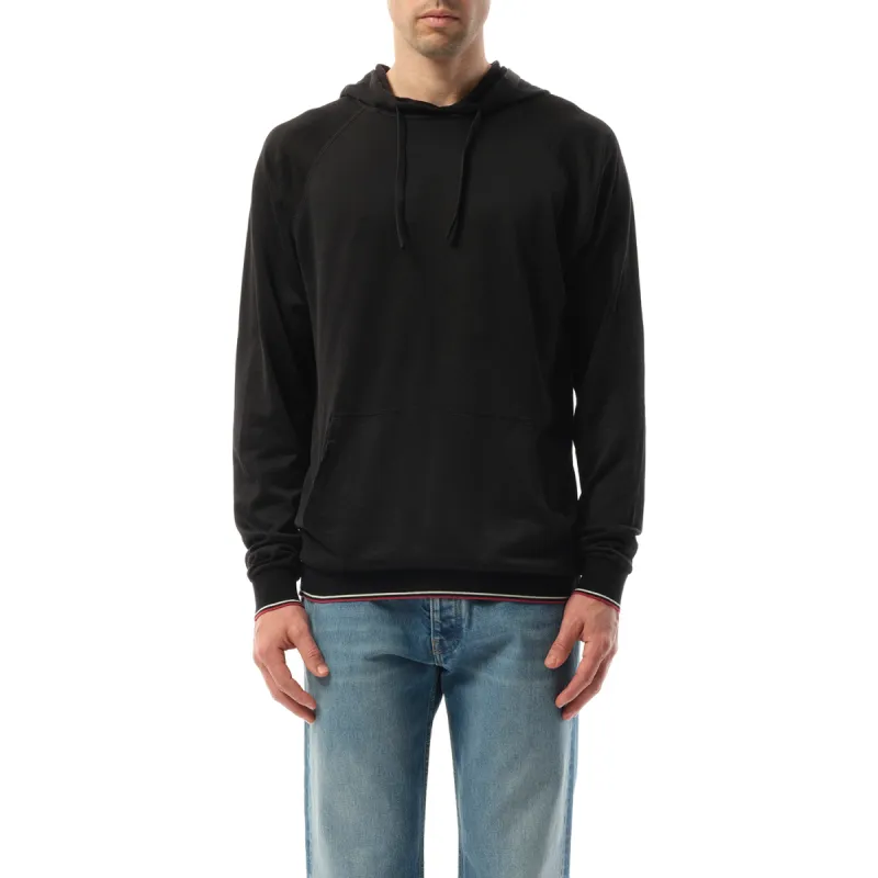 Fleece Hoodie in Black sold by MARAIS