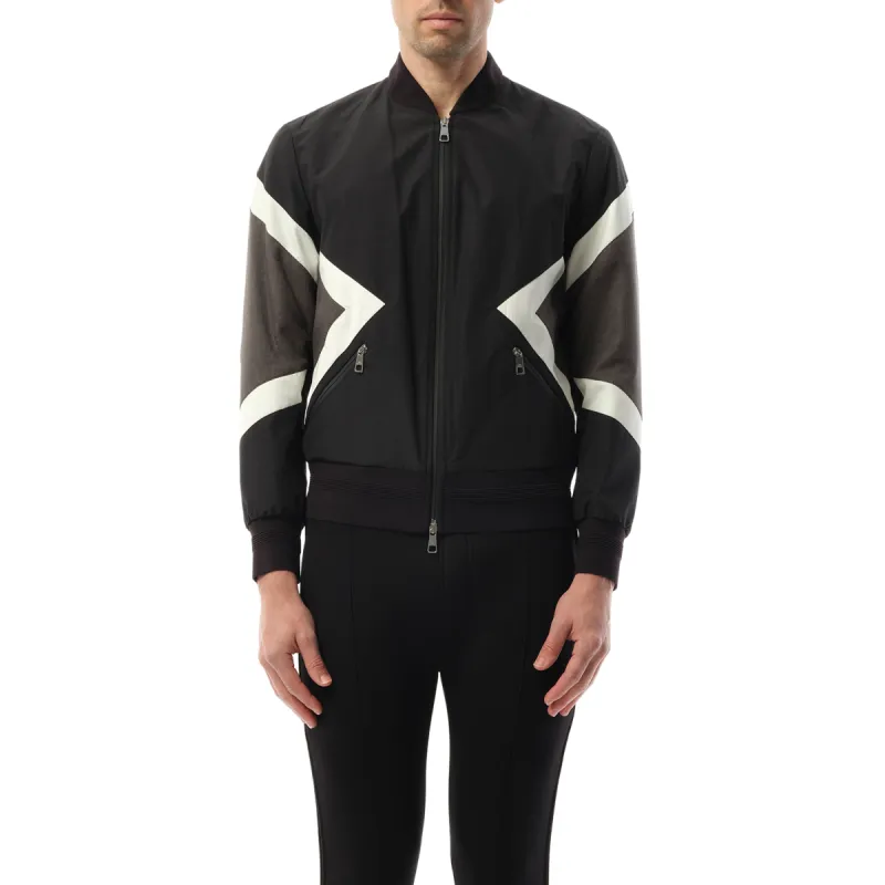 Bomber Jacket in Black/White sold by MARAIS