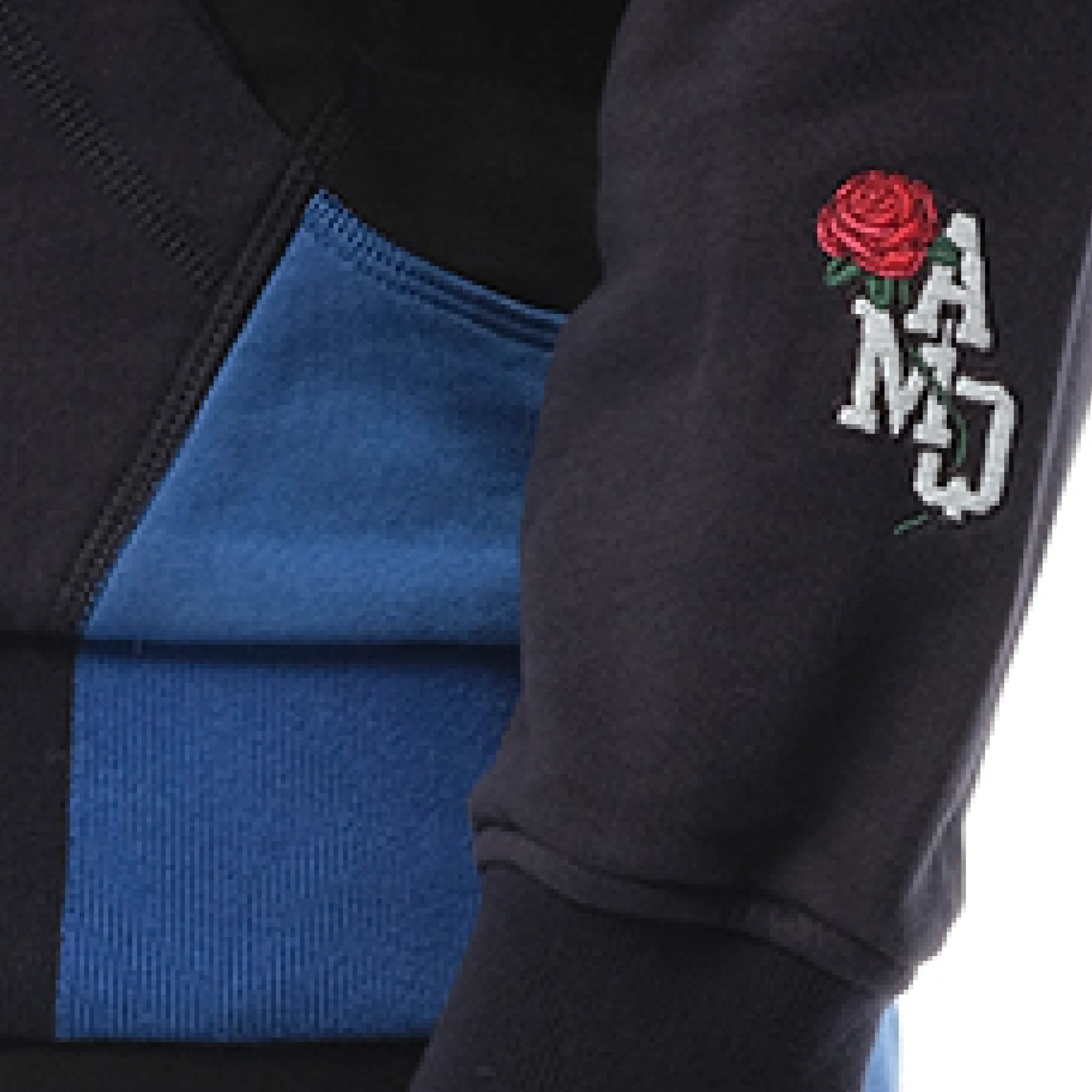 Patchwork Hoodie in Navy sold by MARAIS product image thumbnail 3