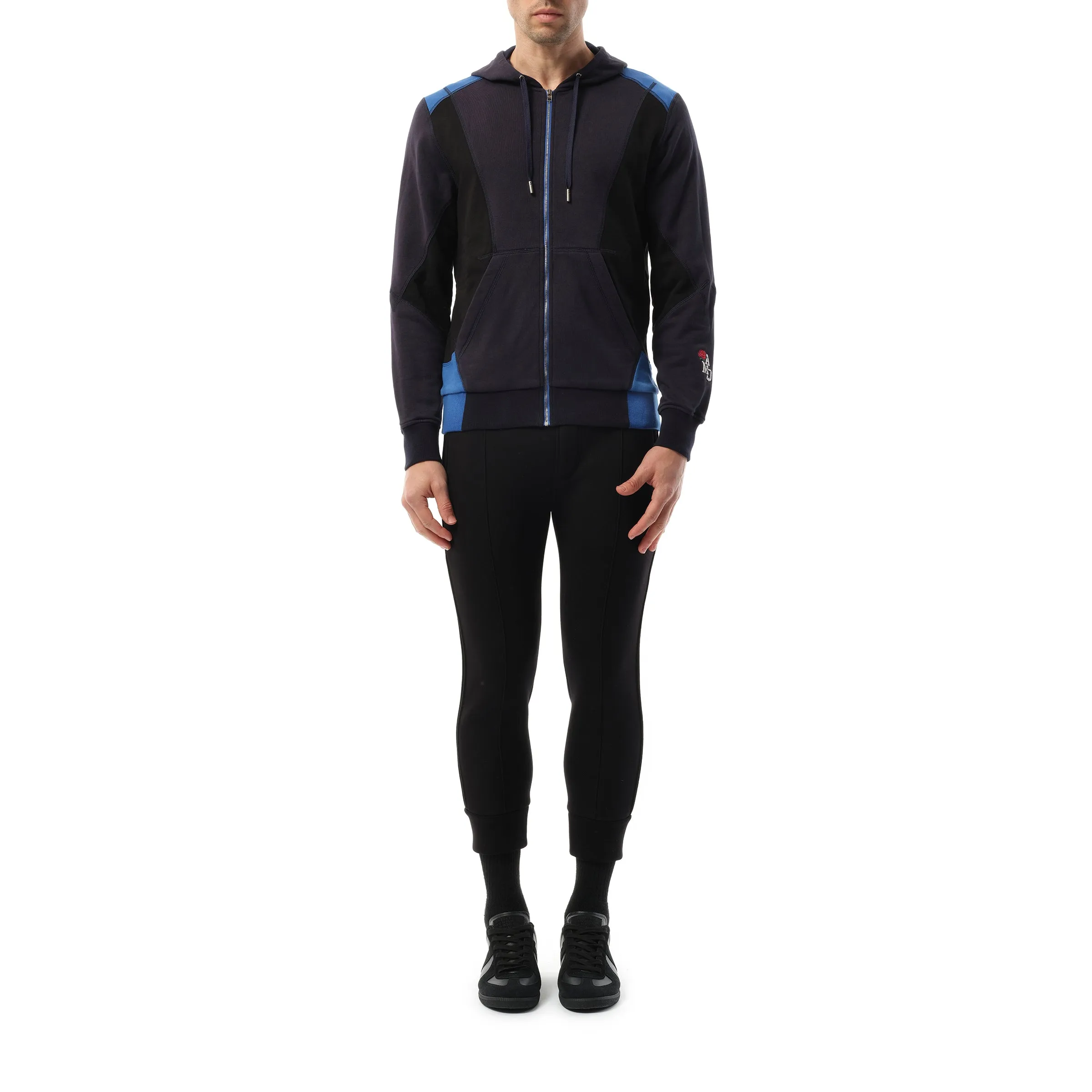 Patchwork Hoodie in Navy sold by MARAIS product image thumbnail 4