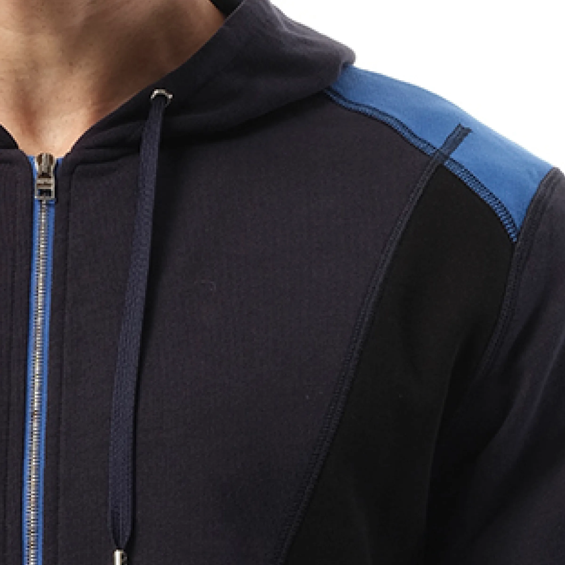 Patchwork Hoodie in Navy sold by MARAIS product image thumbnail 2