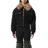 C+ Bomber Jacket in Black/Brown sold by MARAIS