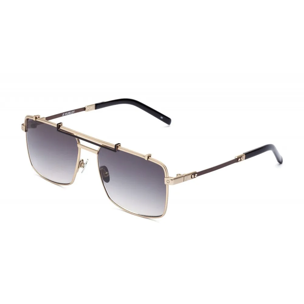 Gold Squared Titanium Sunglasses with Gradient Smoke Lens sold by MARAIS product image thumbnail 2