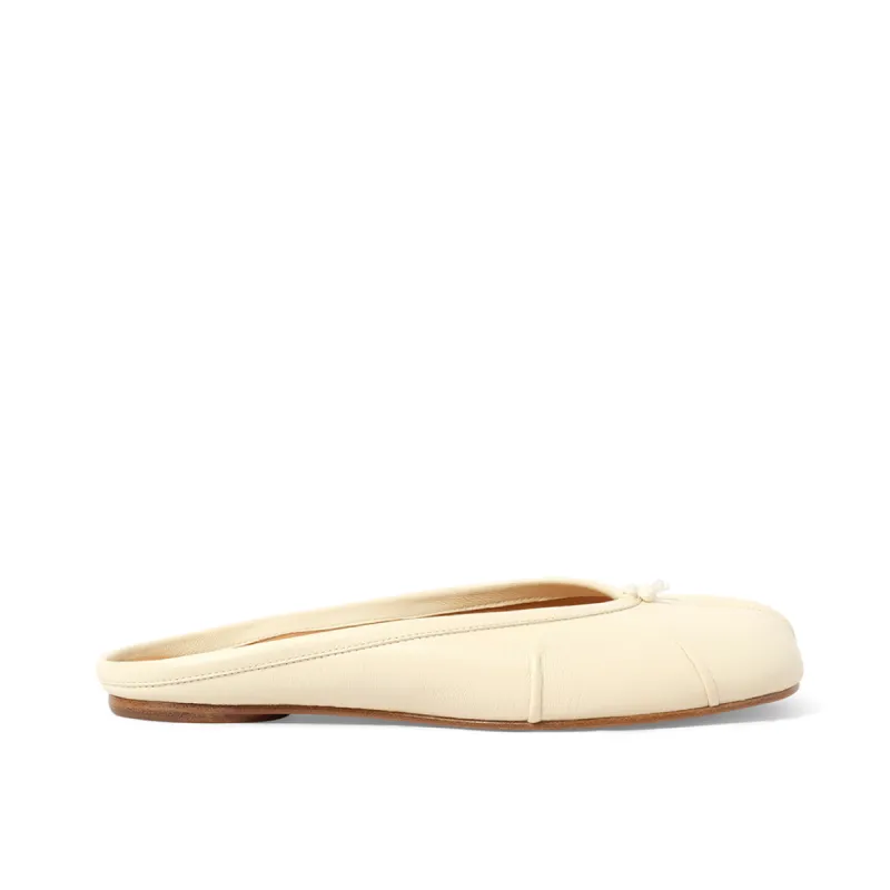 Tabi Ballerina Mule in White sold by MARAIS