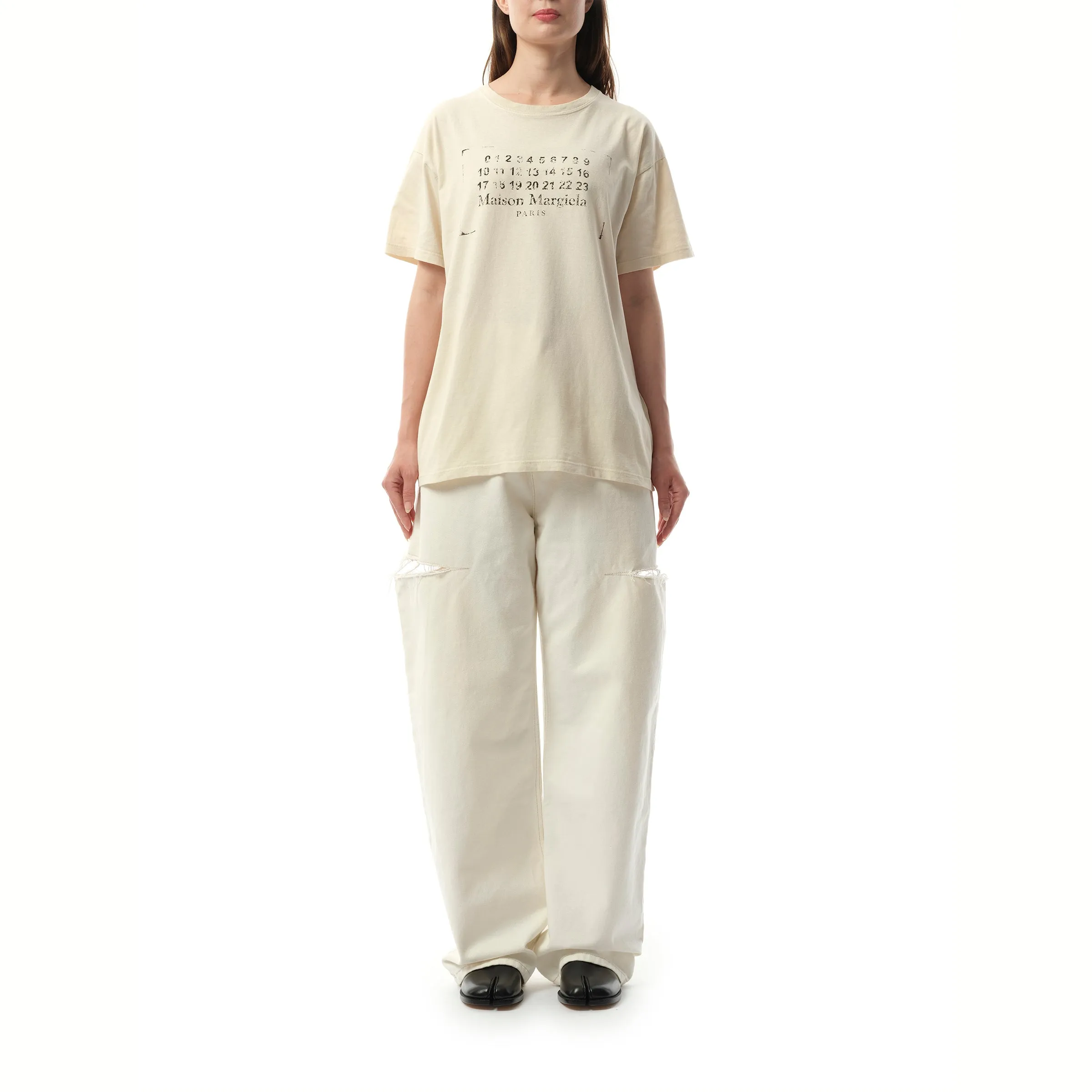 Logo T-Shirt in Butter sold by MARAIS product image thumbnail 4