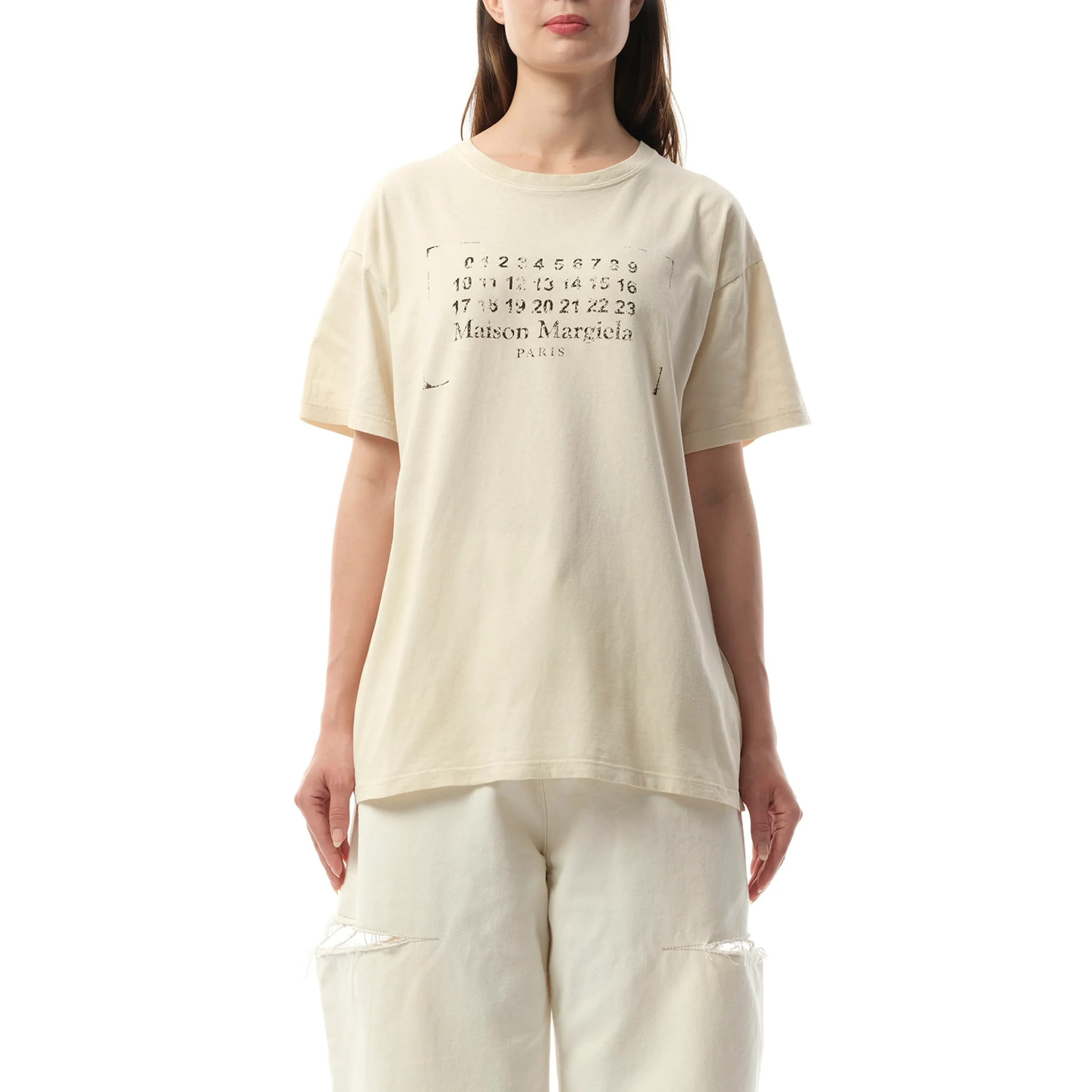 Logo T-Shirt in Butter sold by MARAIS