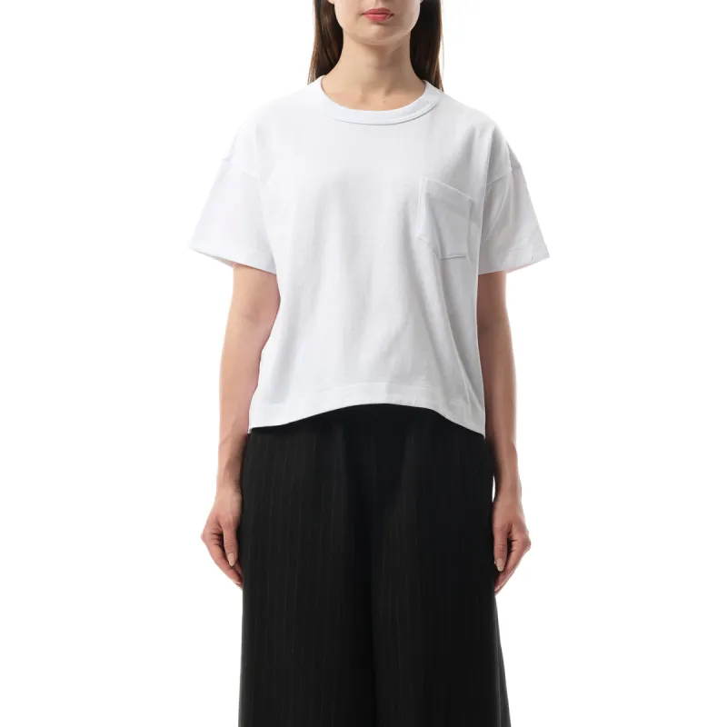 S Jersey T-Shirt in White made by Sacai