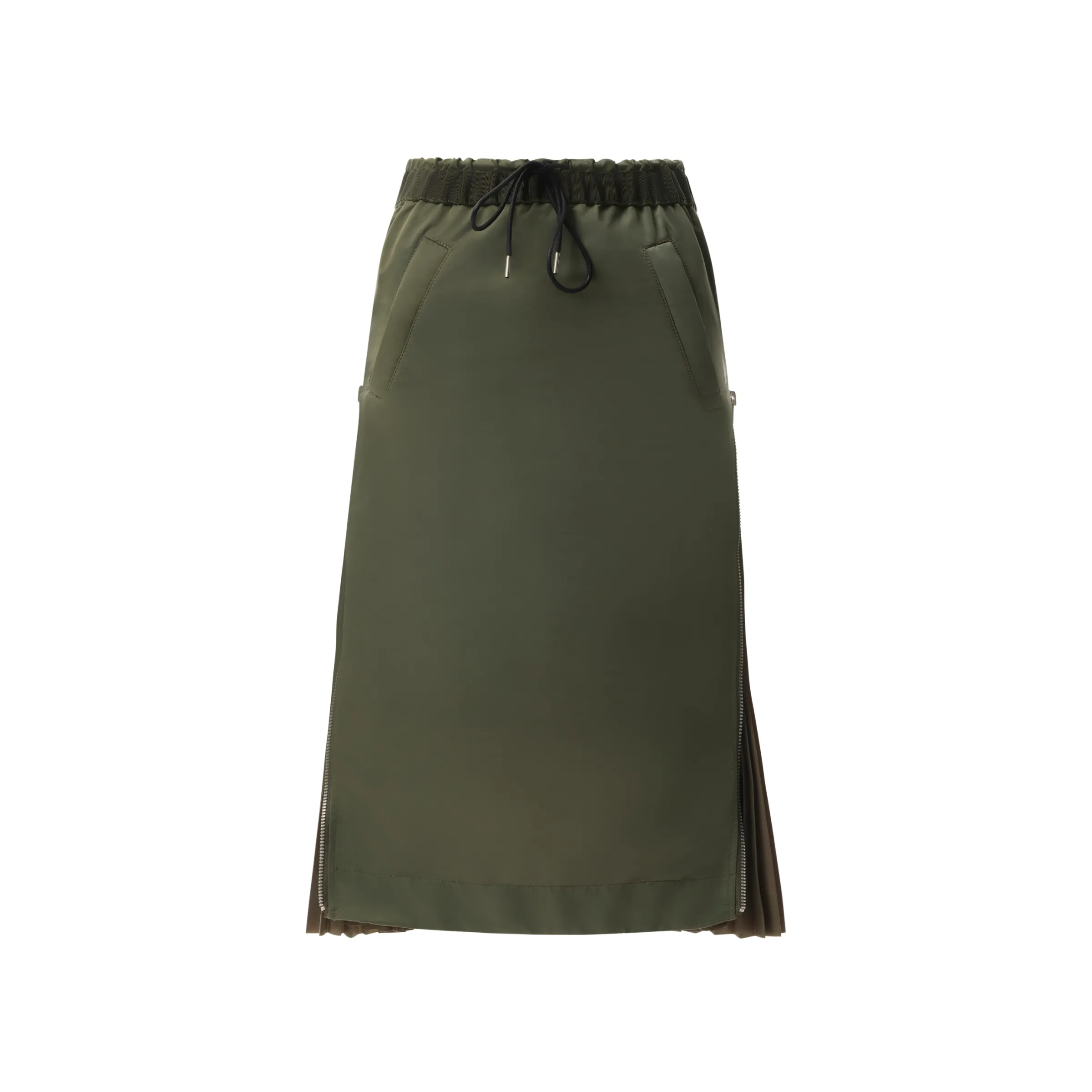 Nylon Twill Skirt in Khaki sold by MARAIS product image thumbnail 2