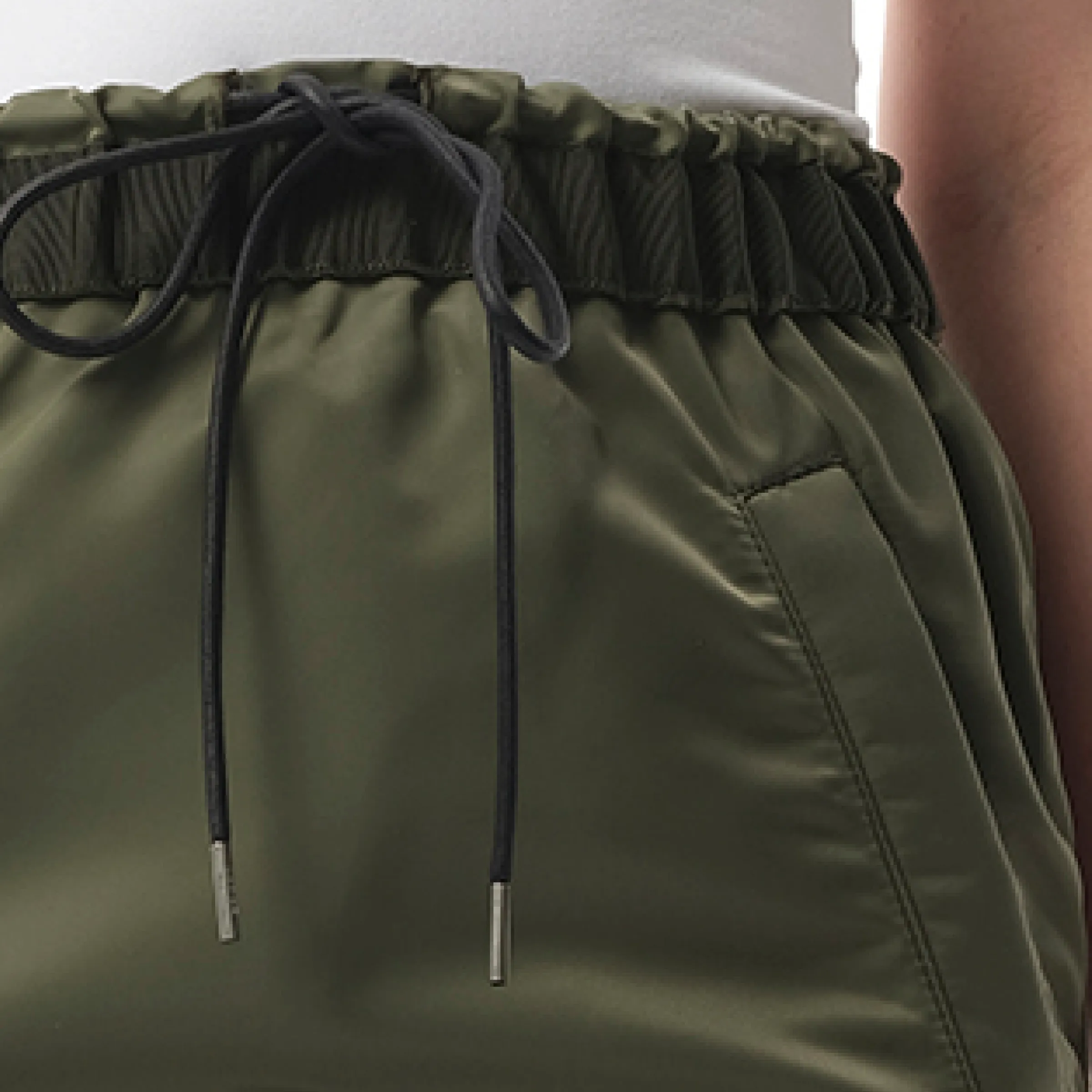 Nylon Twill Skirt in Khaki sold by MARAIS product image thumbnail 3