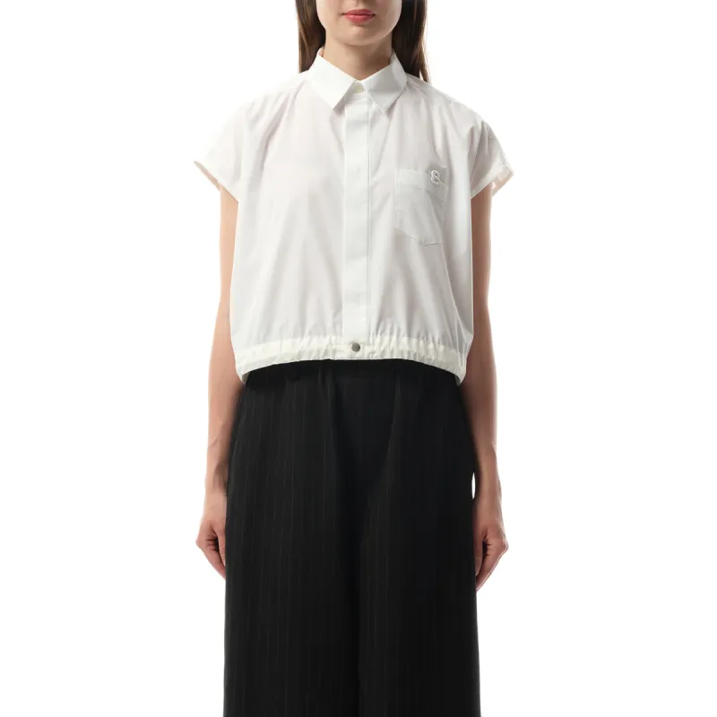 S Cotton Poplin Shirt in Off White sold by MARAIS