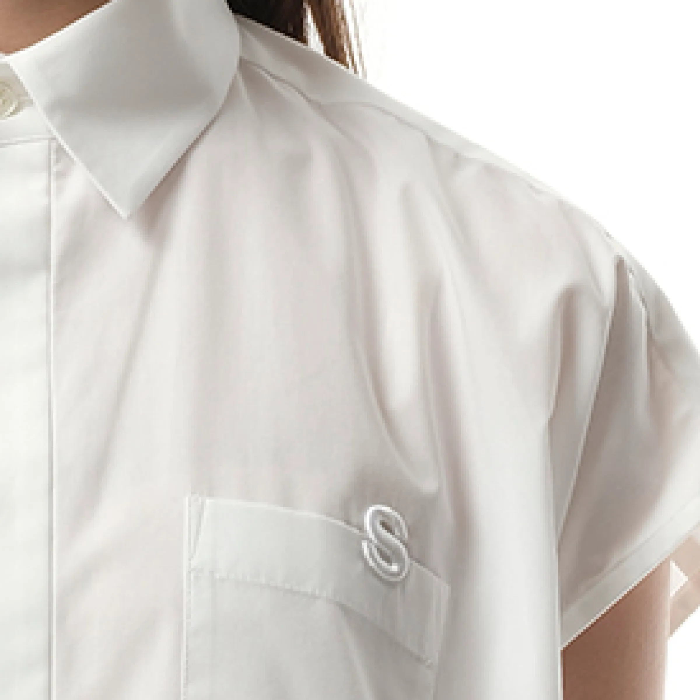 Cotton Poplin Shirt in Off White sold by MARAIS product image thumbnail 3