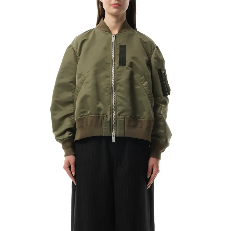 Nylon Twill Blouson in Khaki sold by MARAIS