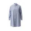 Cotton Poplin Stripe Dress in Light Blue sold by MARAIS