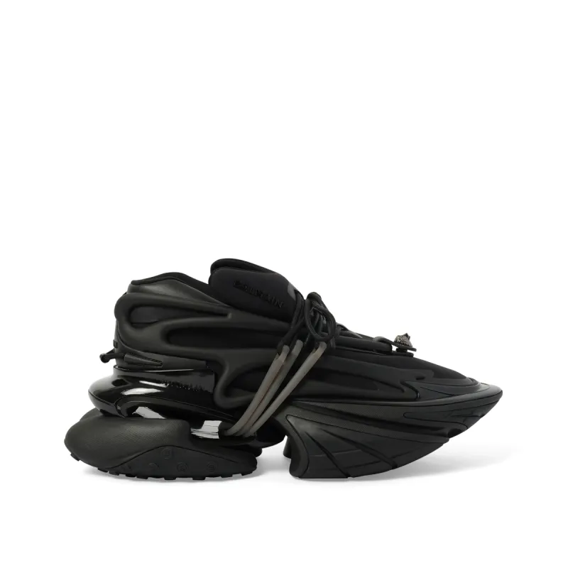 Unicorn Low Neoprene Sneaker in Black sold by MARAIS