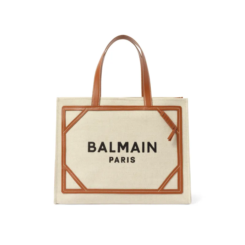 B-Army Medium Canvas Shopper Bag in Natural/Brown sold by MARAIS