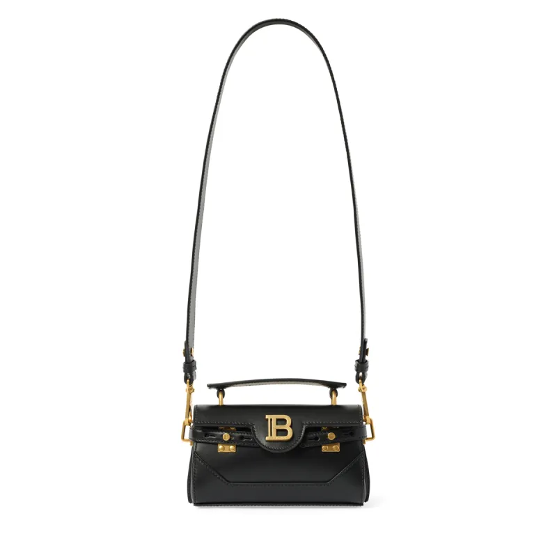 B-Buzz 19 Calfskin Crossbody Bag in Black made by Balmain