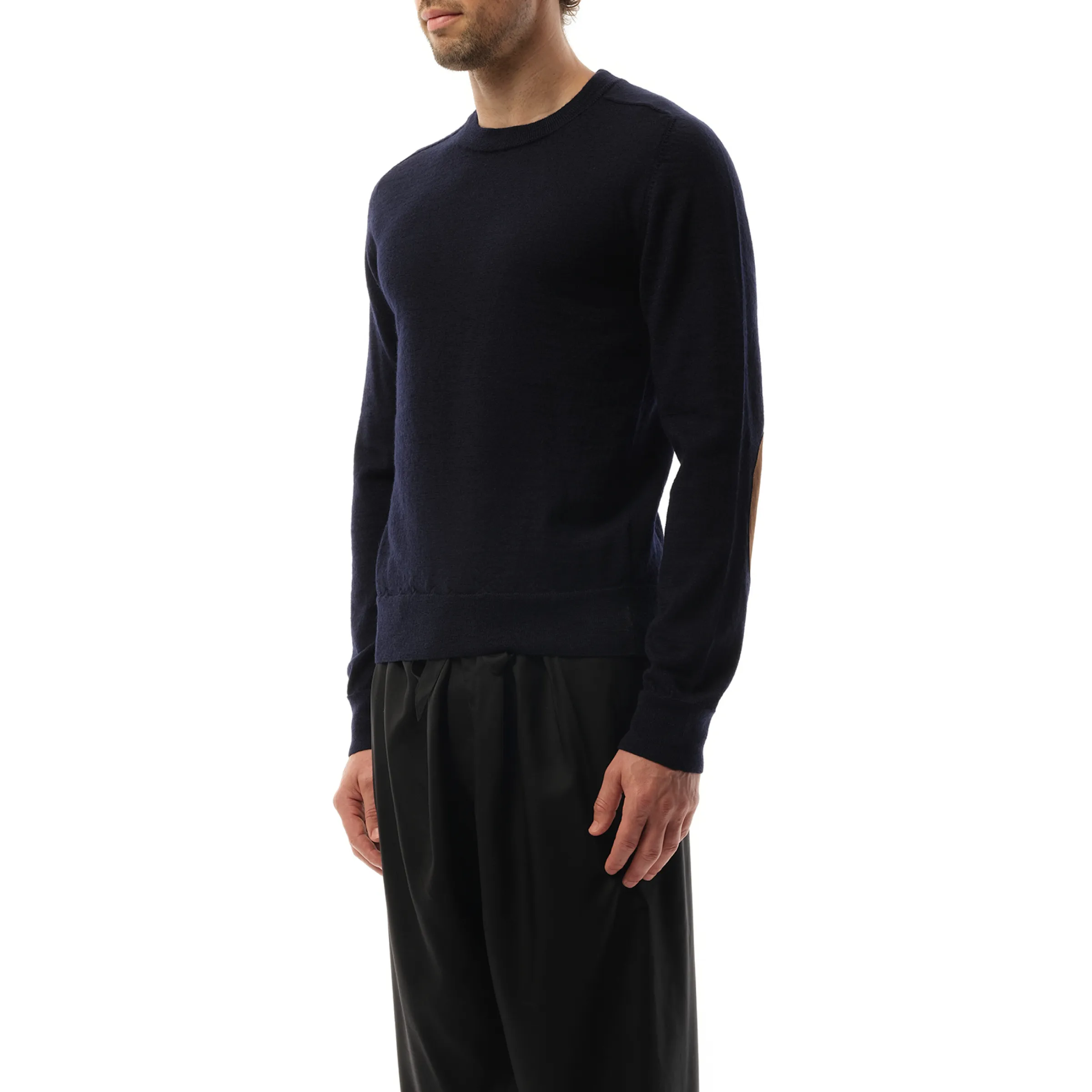 Wool Crewneck Sweater in Dark Blue sold by MARAIS product image thumbnail 5