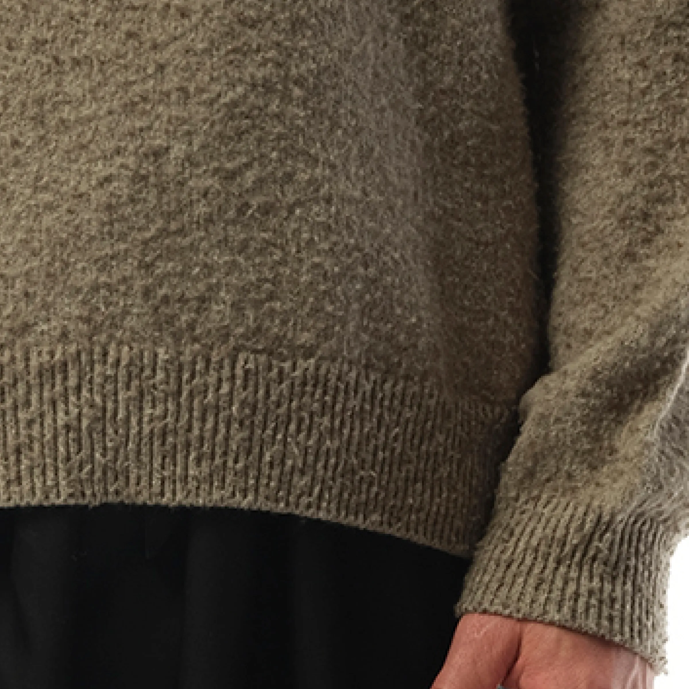 Wool Crewneck Sweater in Sage Green sold by MARAIS product image thumbnail 3