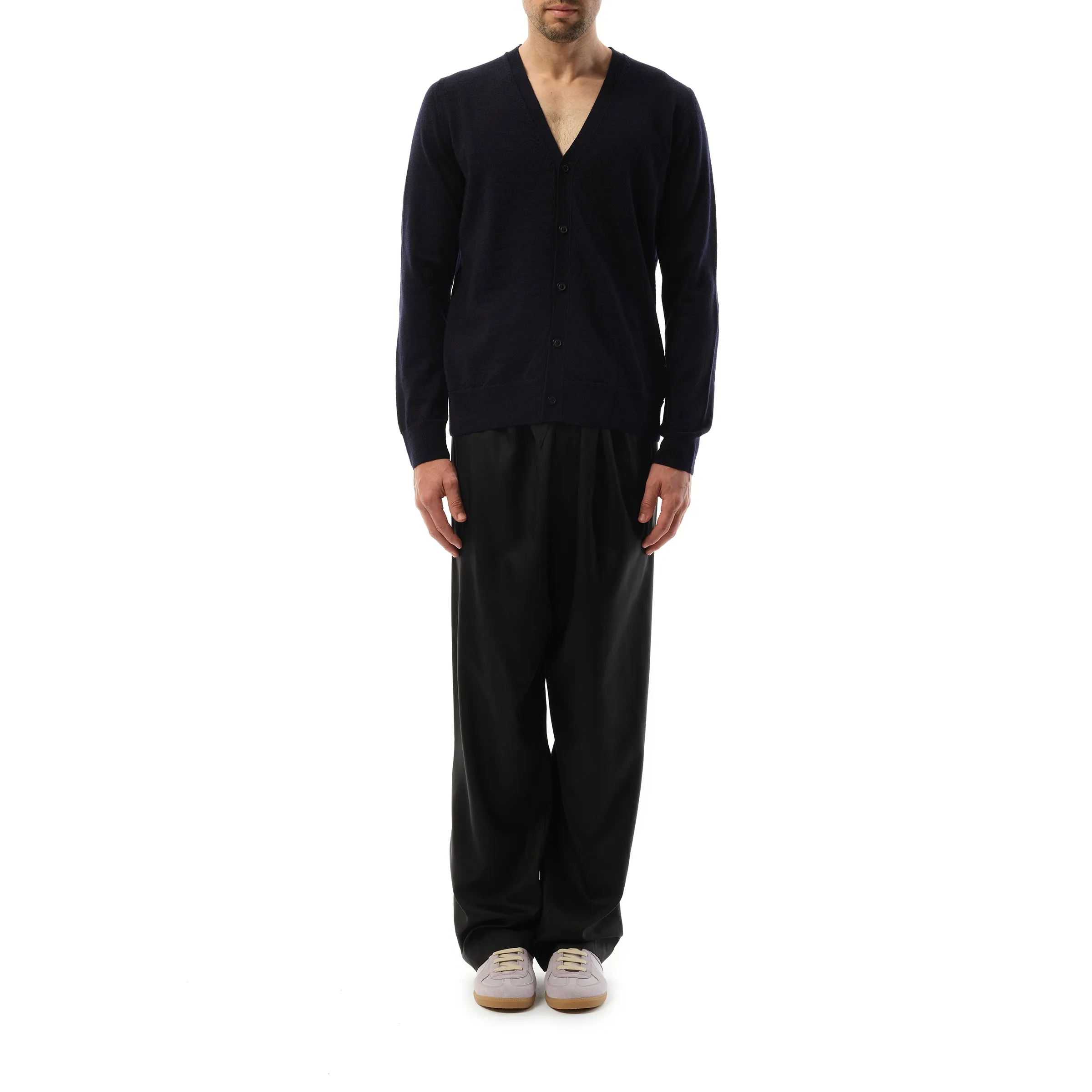 Wool Cardigan in Dark Blue sold by MARAIS product image thumbnail 4