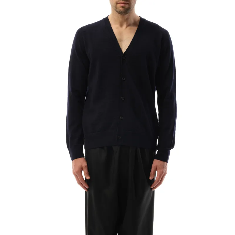 Wool Cardigan in Dark Blue sold by MARAIS