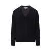Wool Cardigan in Dark Blue sold by MARAIS