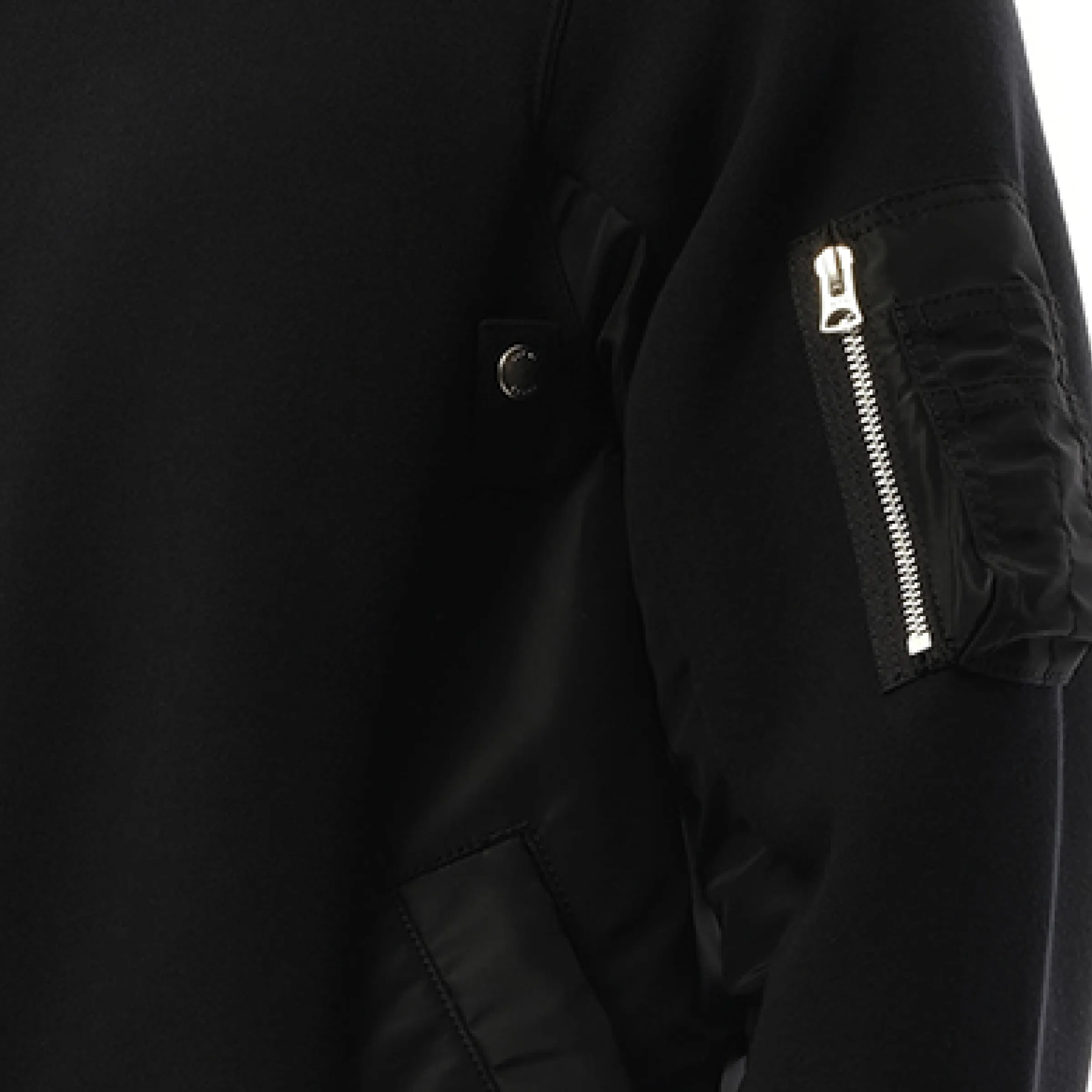 Sponge Sweat Nylon Twill Sweatshirt in Black sold by MARAIS product image thumbnail 3