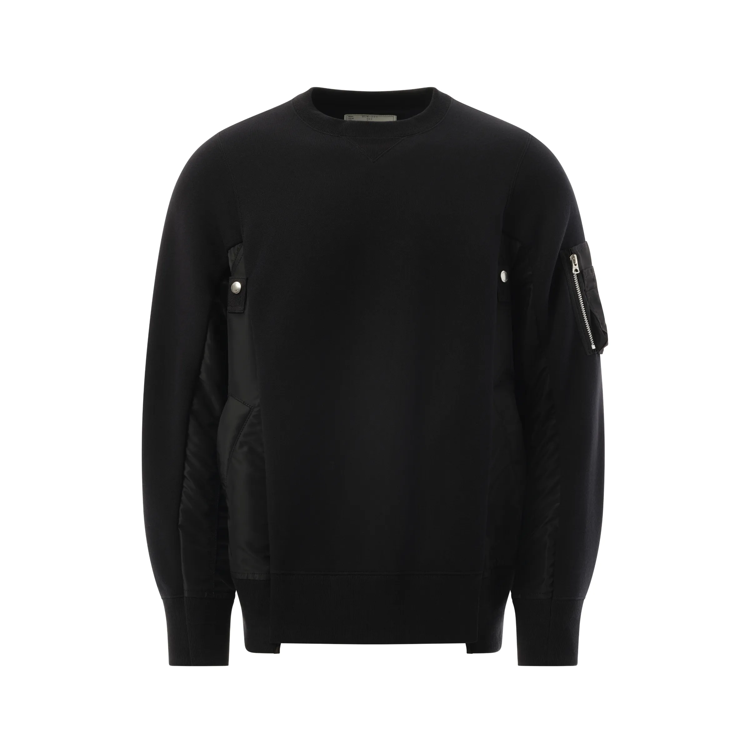 Sponge Sweat Nylon Twill Sweatshirt in Black sold by MARAIS product image thumbnail 2