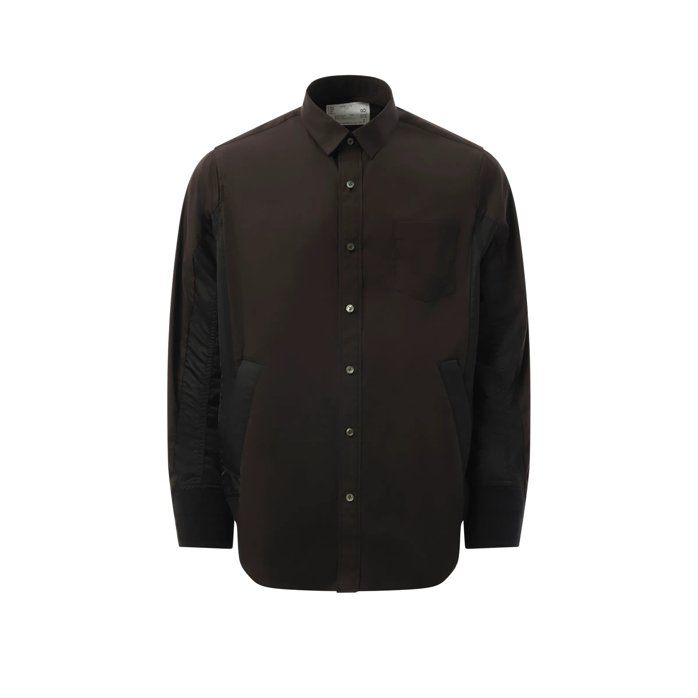 Cotton Poplin Nylon Shirt in Black sold by MARAIS product image thumbnail 2