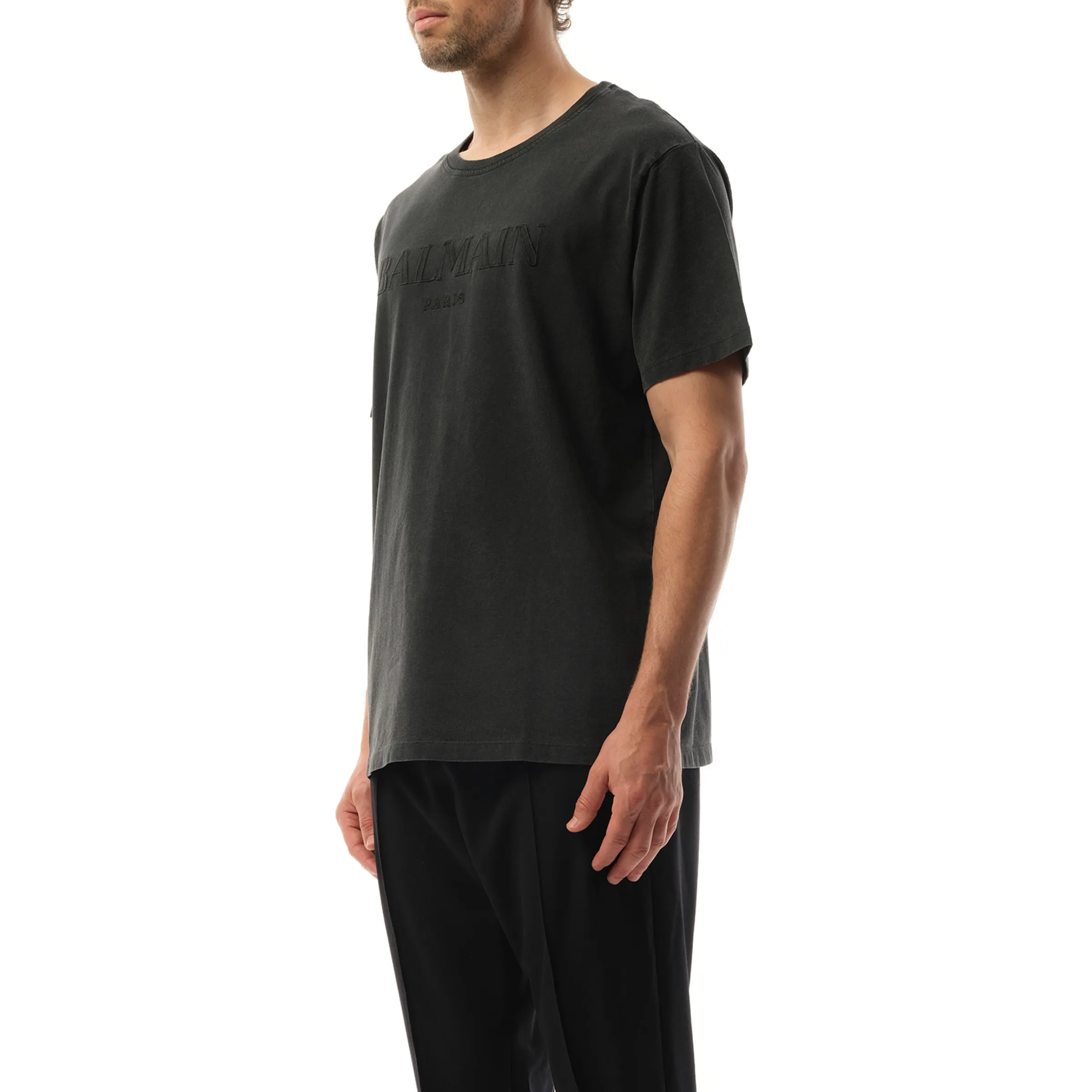 Balmain Vintage Emb T-Shirt in Grey sold by MARAIS product image thumbnail 5