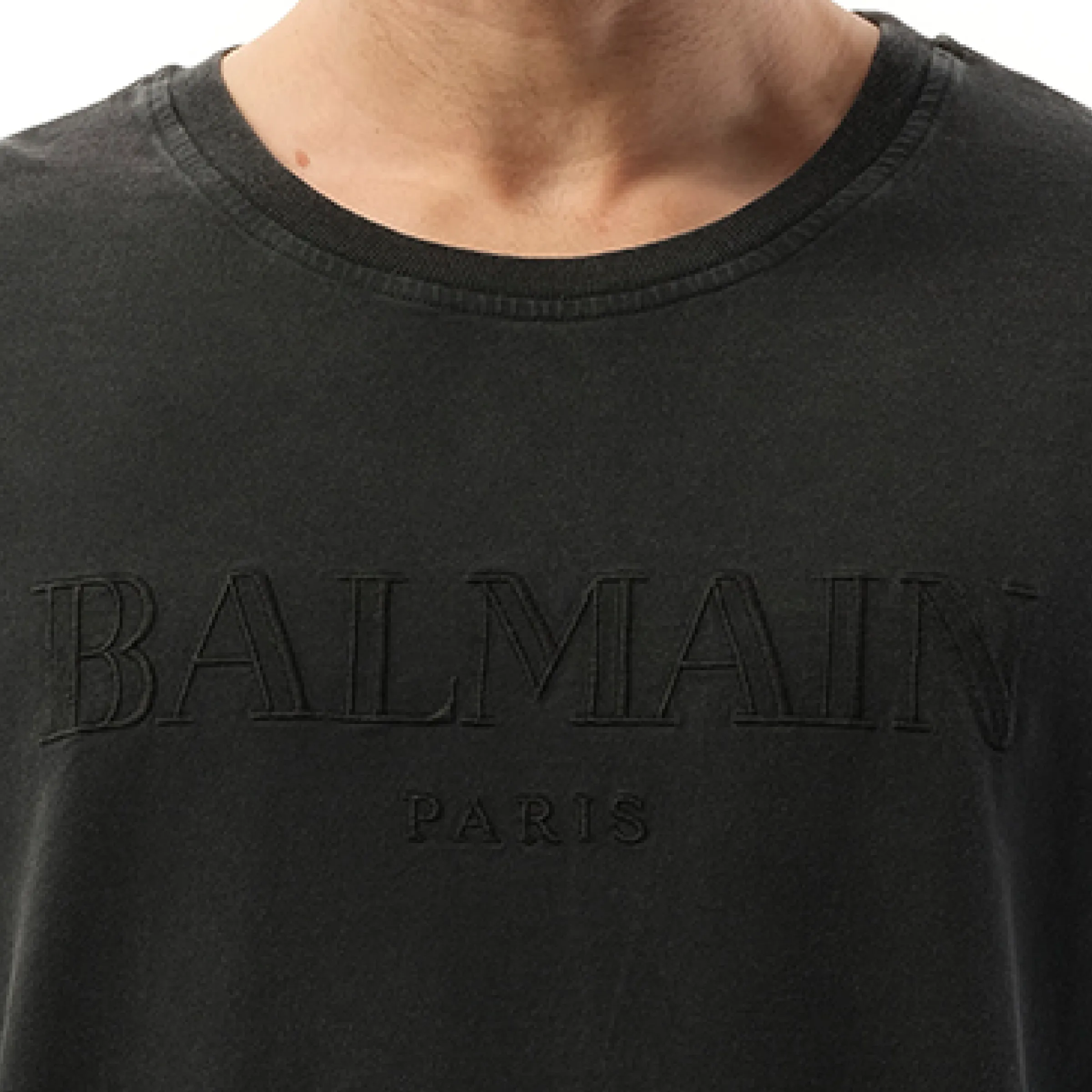 Balmain Vintage Emb T-Shirt in Grey sold by MARAIS product image thumbnail 3