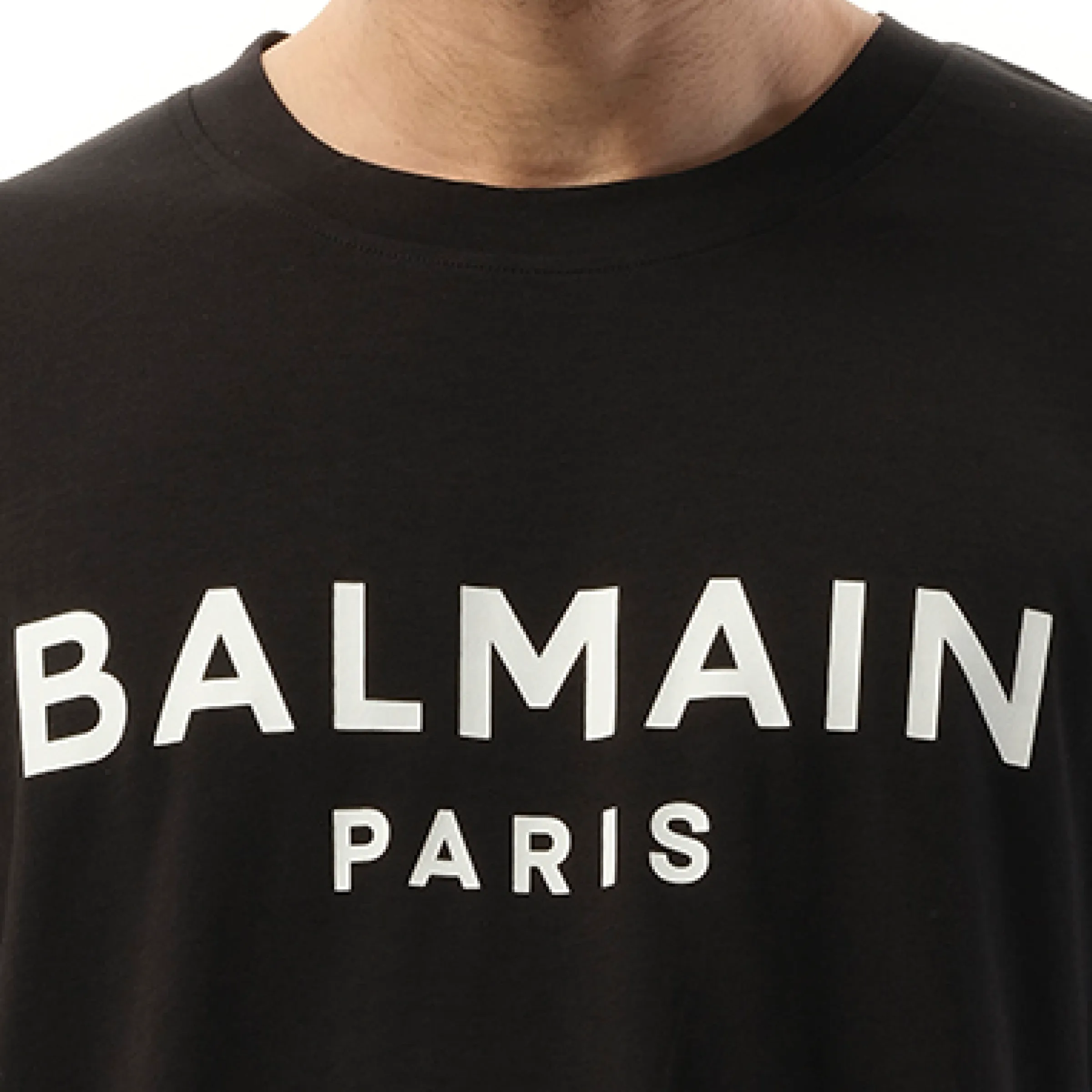 Balmain Print Reg Fit T-Shirt in Black/White sold by MARAIS product image thumbnail 3