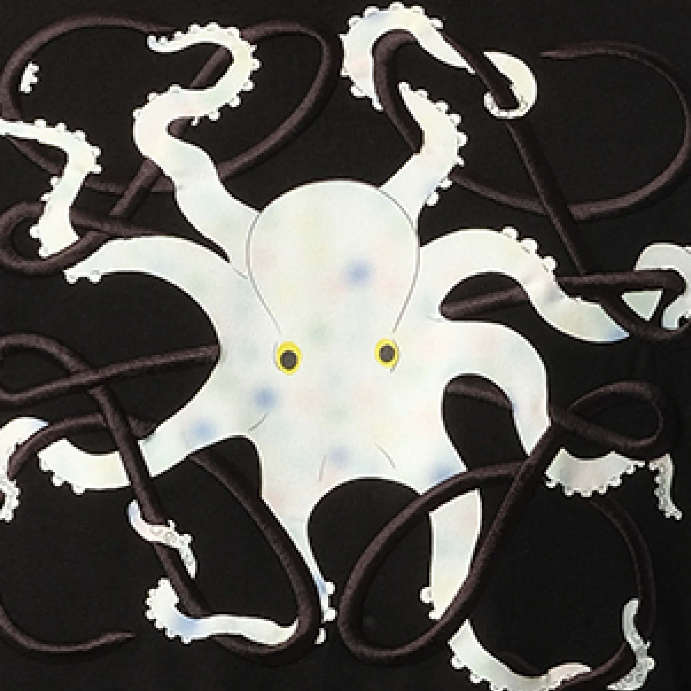 Suna Fujita Octopus Print T-Shirt in Black sold by MARAIS product image thumbnail 3