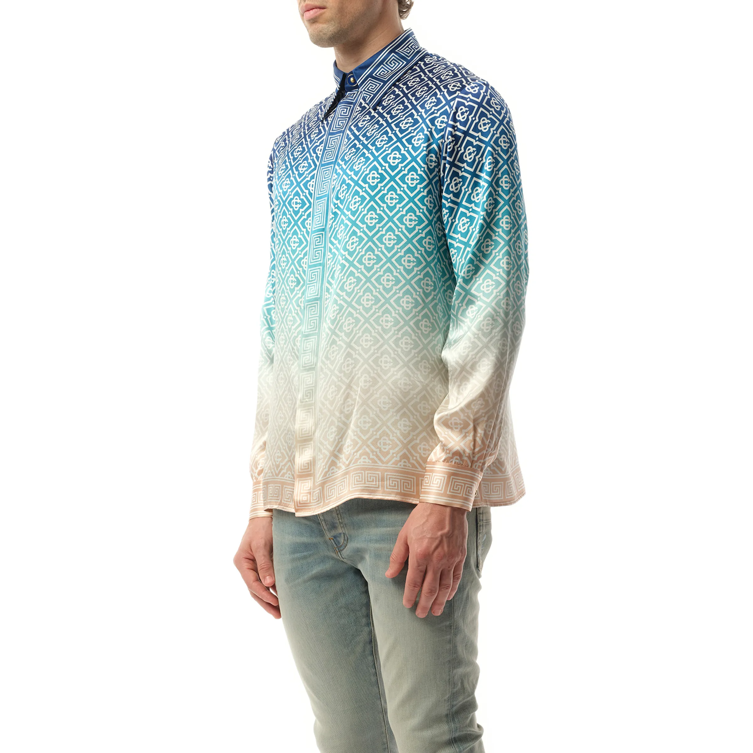 Gradient Classic Collar Shirt in Blue sold by MARAIS product image thumbnail 5