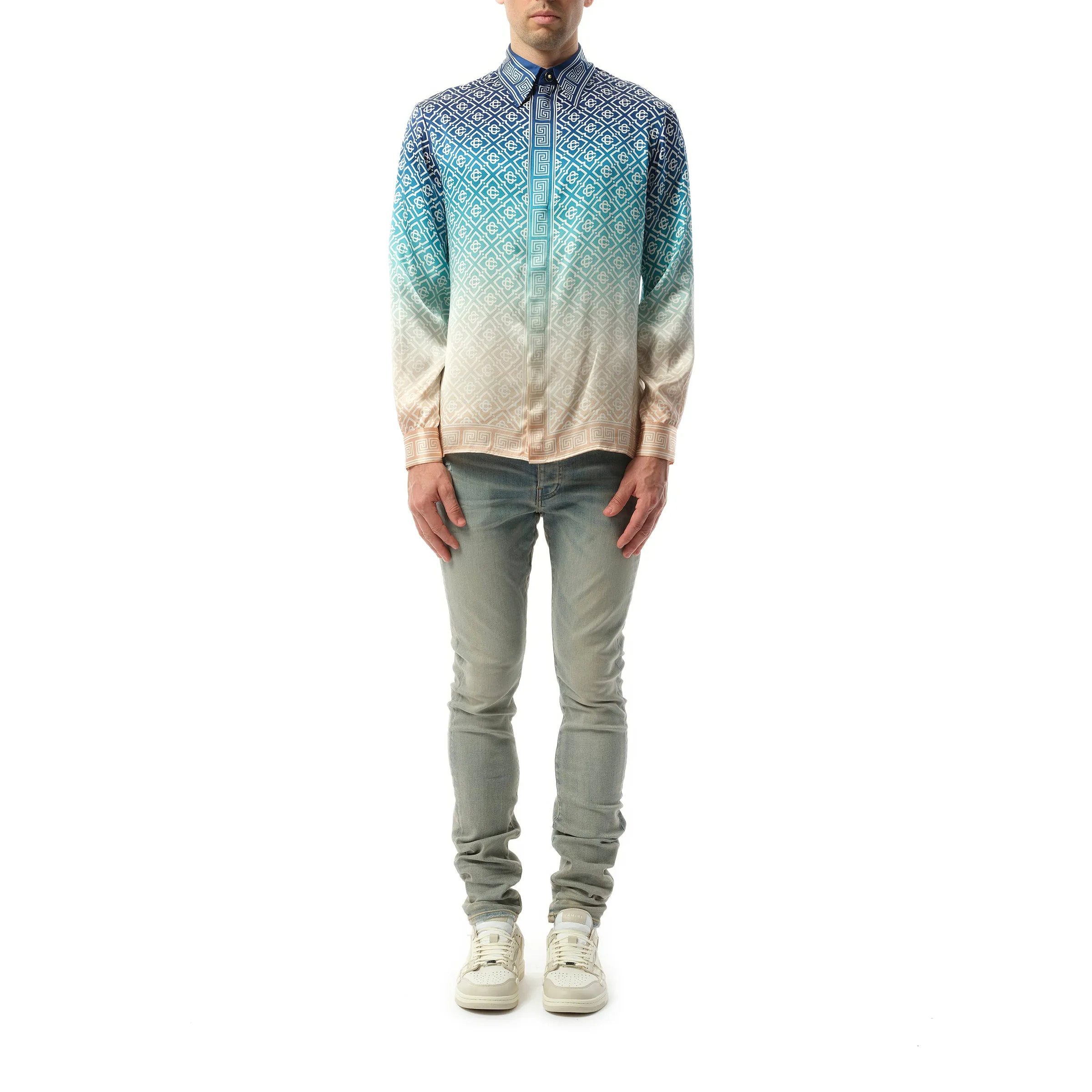 Gradient Classic Collar Shirt in Blue sold by MARAIS product image thumbnail 4