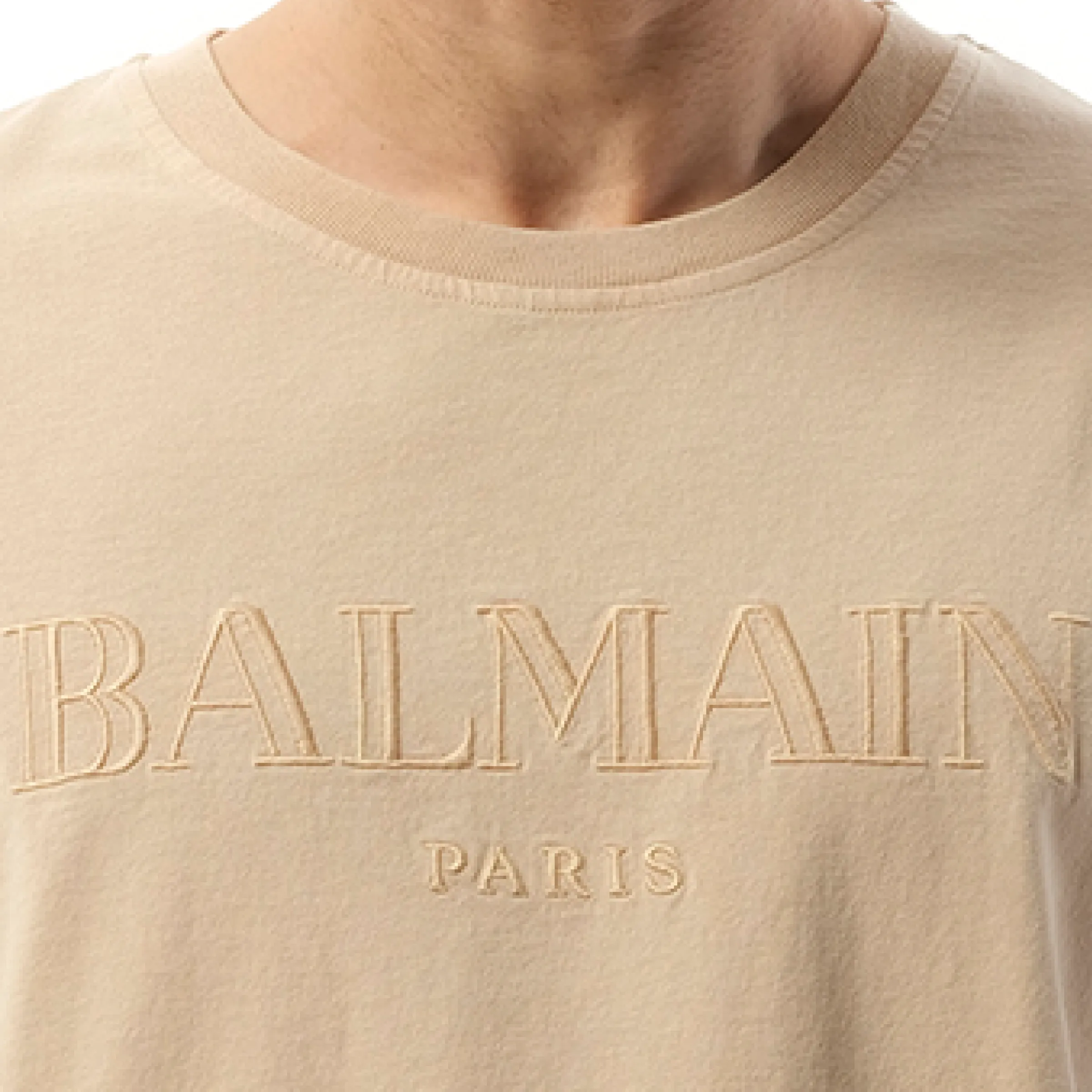 Balmain Vintage Emb T-Shirt in Nude/Black sold by MARAIS product image thumbnail 3