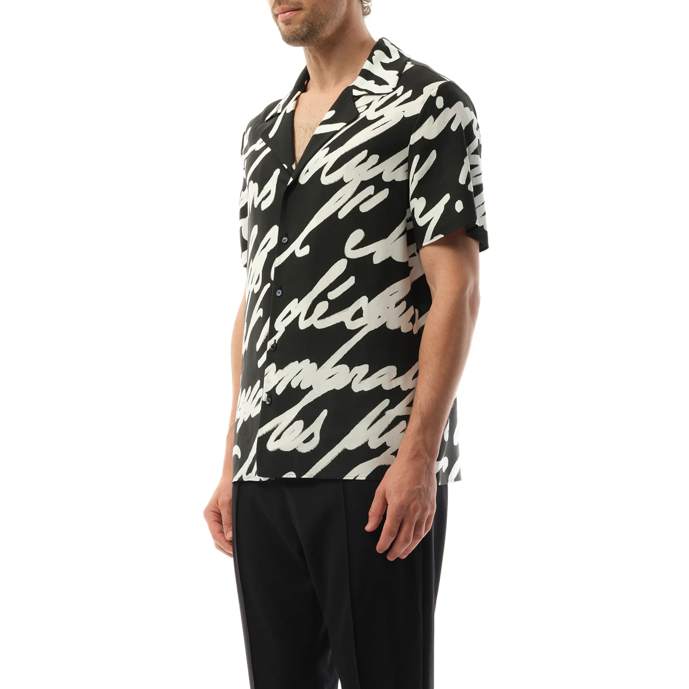 Big Love Letter Pyjama Shirt in Black/White sold by MARAIS product image thumbnail 5