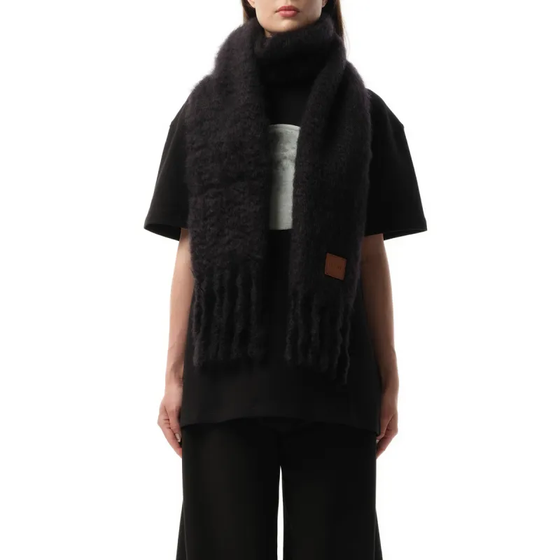 Mohair Blend Scarf in Black sold by MARAIS