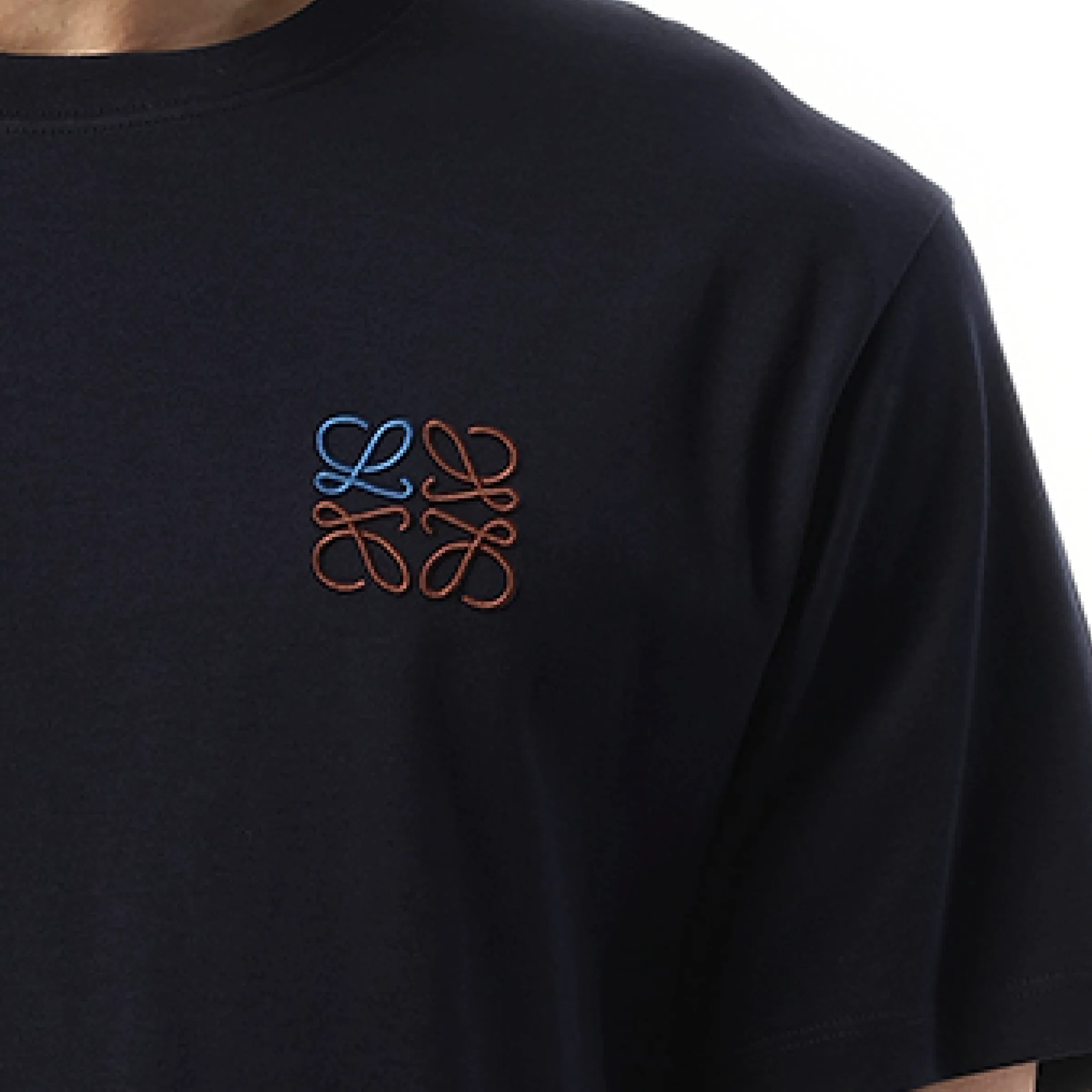 Anagram Logo T-Shirt in Dark Navy sold by MARAIS product image thumbnail 3