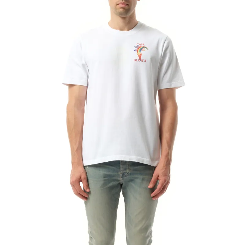 Nature Teacher Printed T-Shirt in White sold by MARAIS