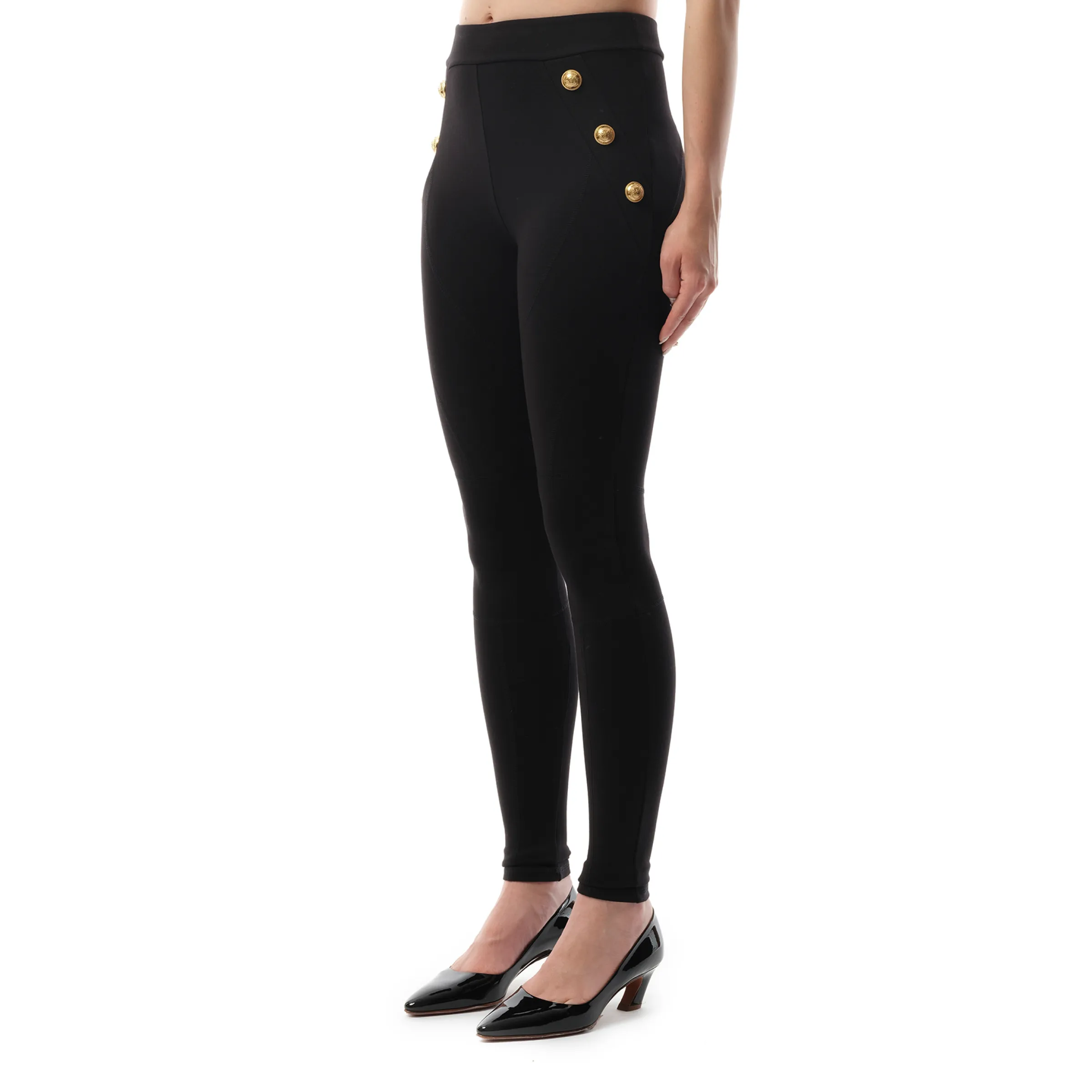 6 Button Jersey Leggings in Black sold by MARAIS product image thumbnail 5