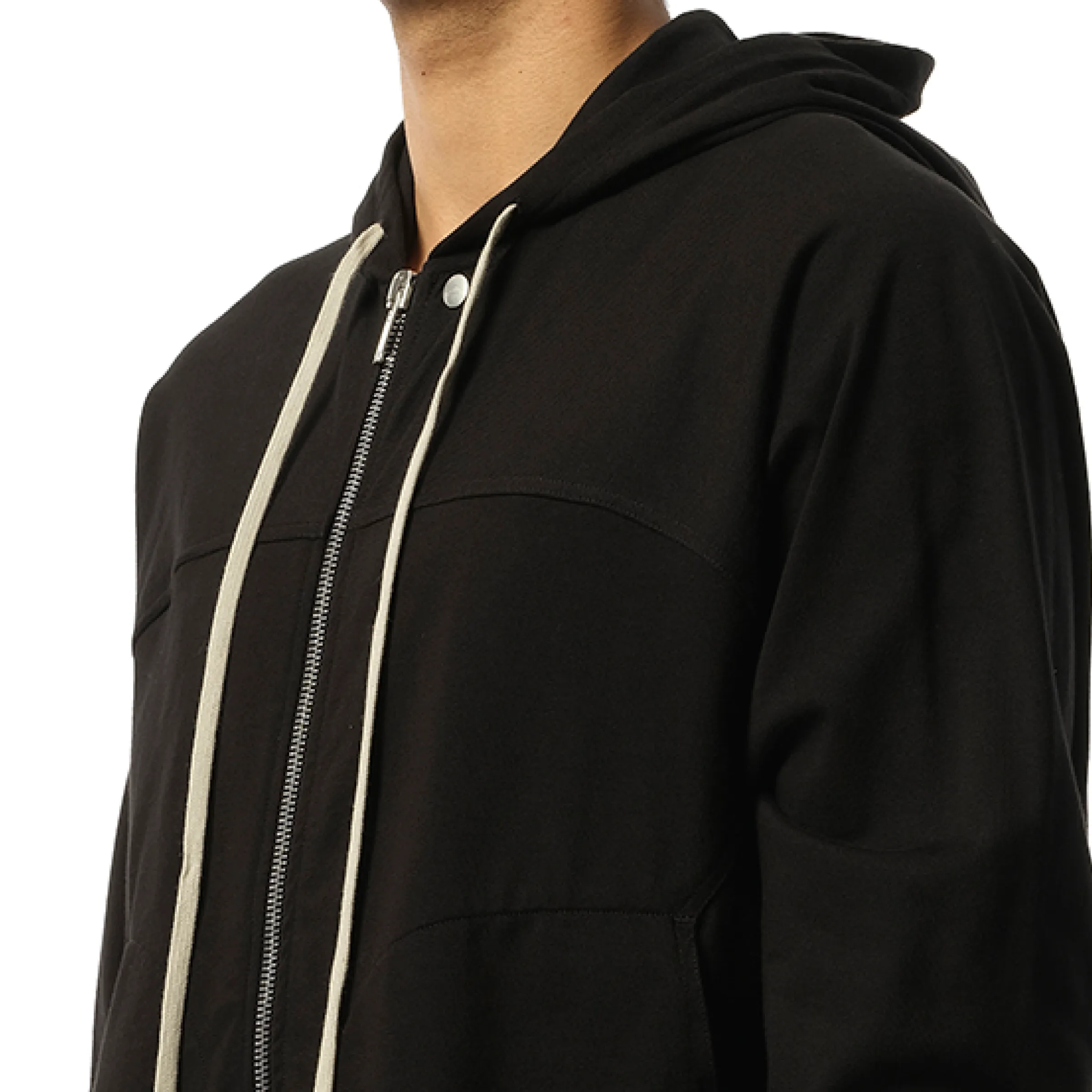 Knit Windbreaker Hoodie in Black sold by MARAIS product image thumbnail 3
