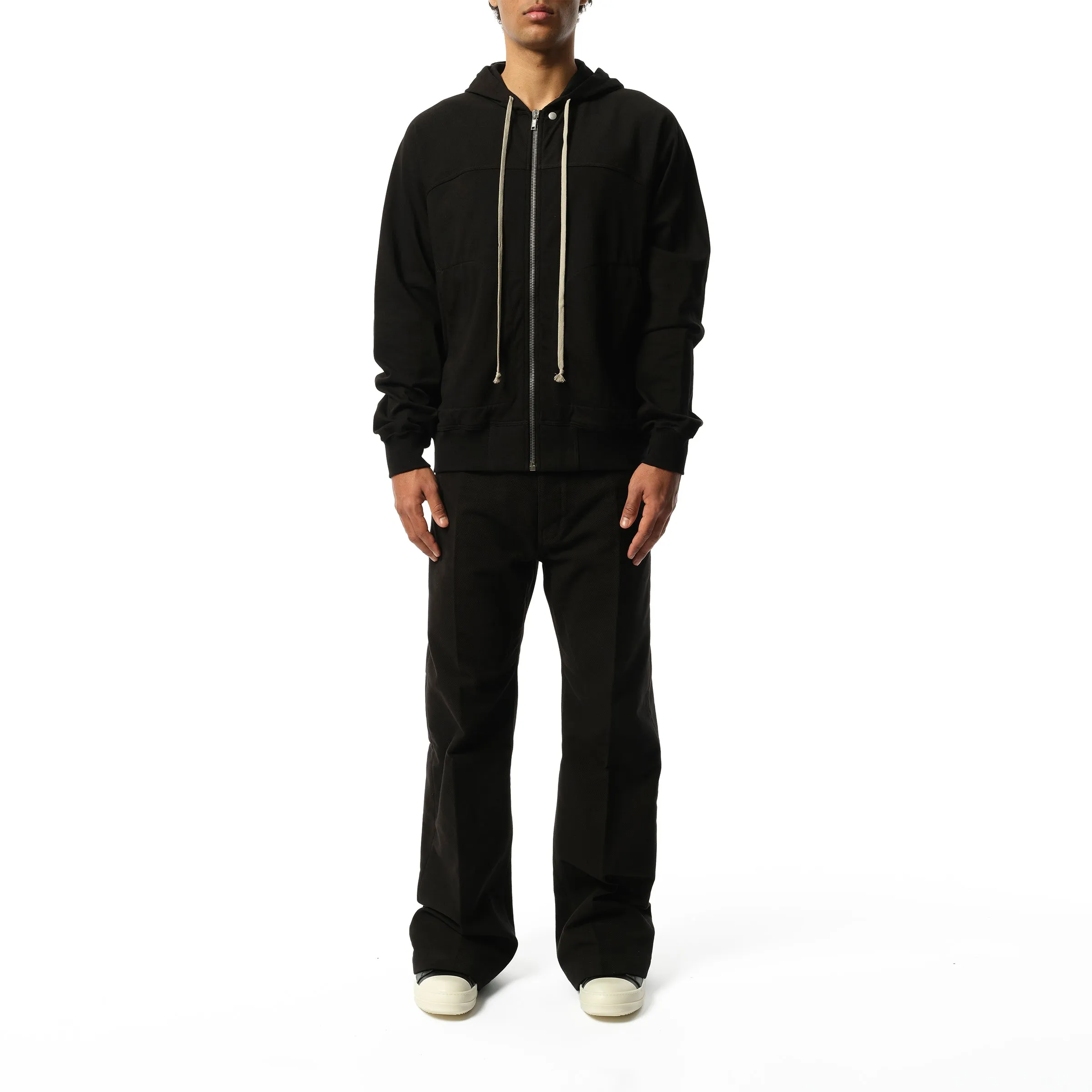 Knit Windbreaker Hoodie in Black sold by MARAIS product image thumbnail 4